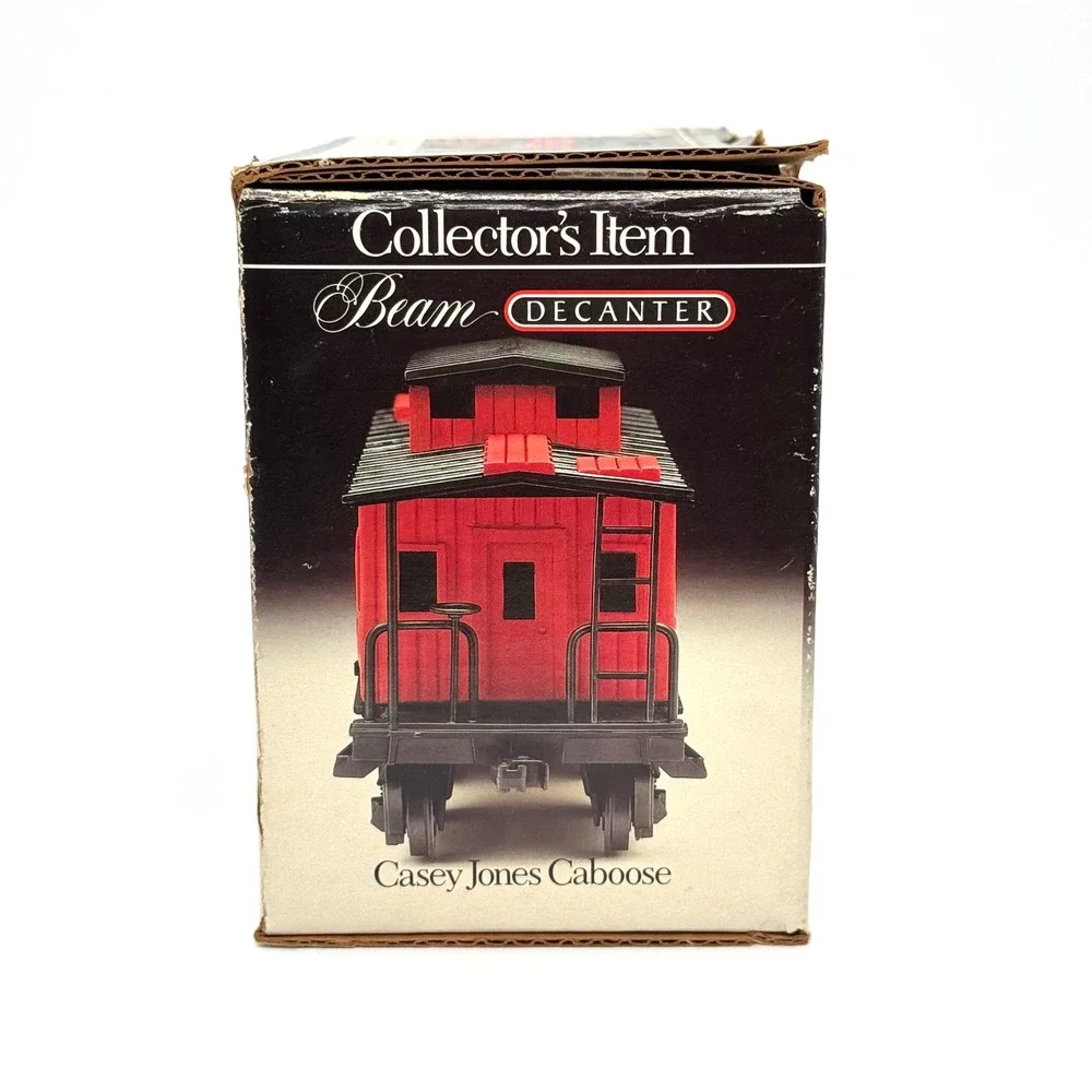 Jim Beam Casey Jones Caboose Empty Decanter Red Vintage Train Original Box